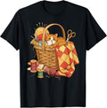 Cute Cat in Sewing Basket Quilting Lover T-Shirt for Men Women Kids