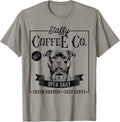 Vintage Stafford Staffy Iced Coffee and Dog Dad