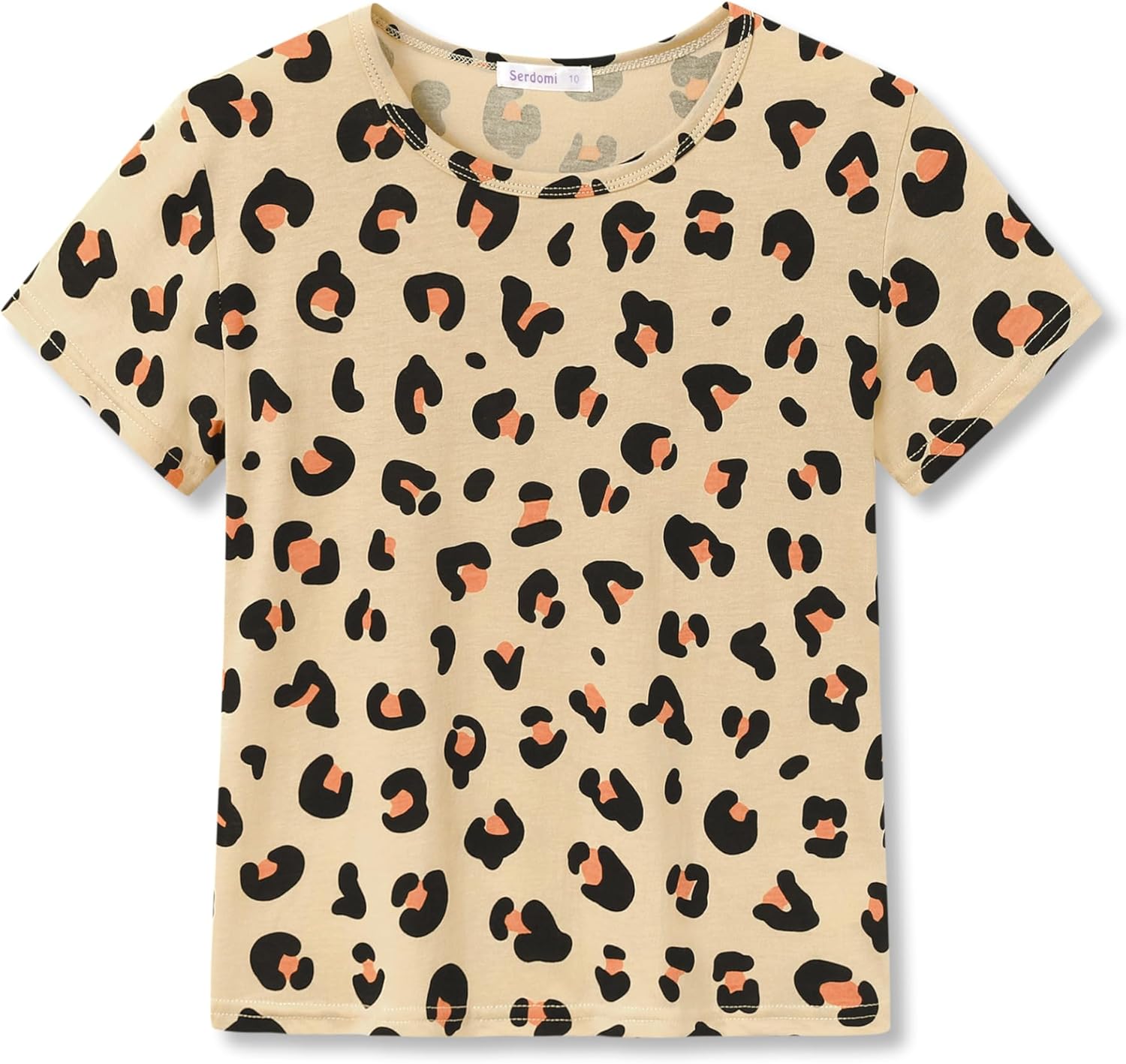Girls Short Sleeve T-Shirt Summer Tops for Kids Green Capybara Crewneck Tee Graphic Outfits Size 6-18