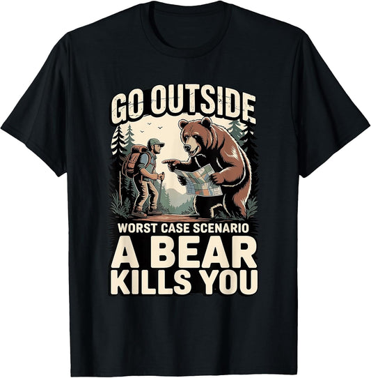 Outdoor Hiking Camping Humor Bear Joke