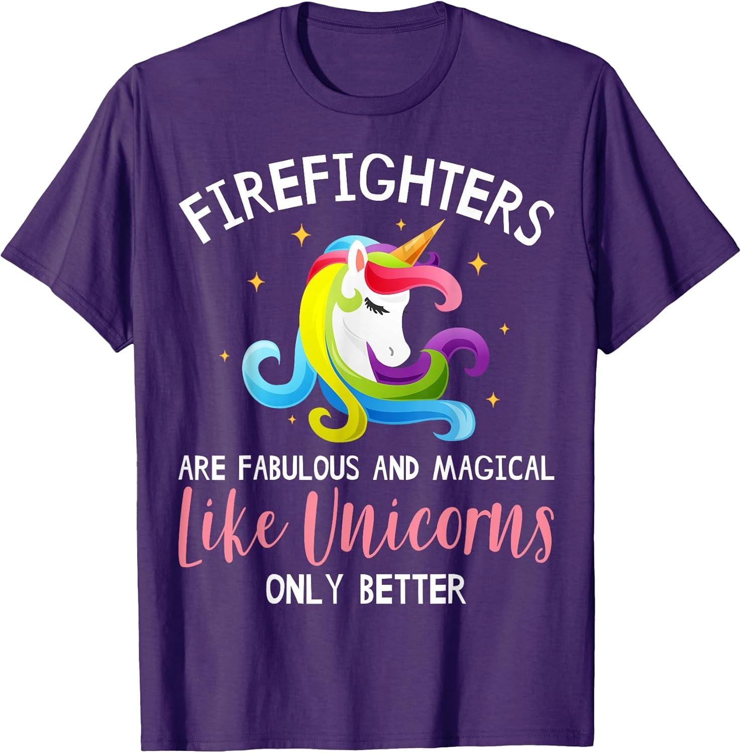 Cool Firefighter Unicorn Humor Quote Merch