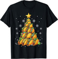 Funny Taco Christmas Tree Xmas Mexican Food Tees.