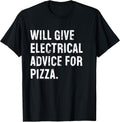 Funny Electrician Pizza Typography Gifts