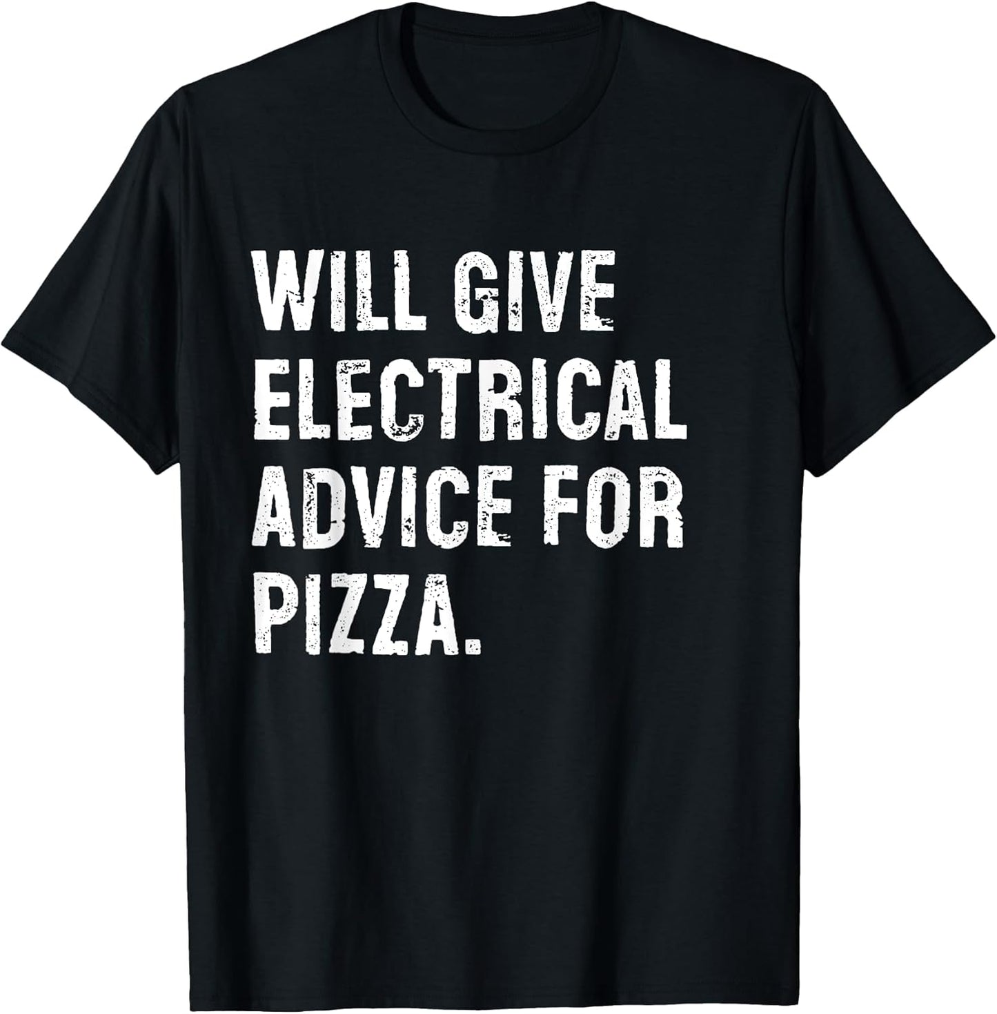 Funny Electrician Pizza Typography Gifts