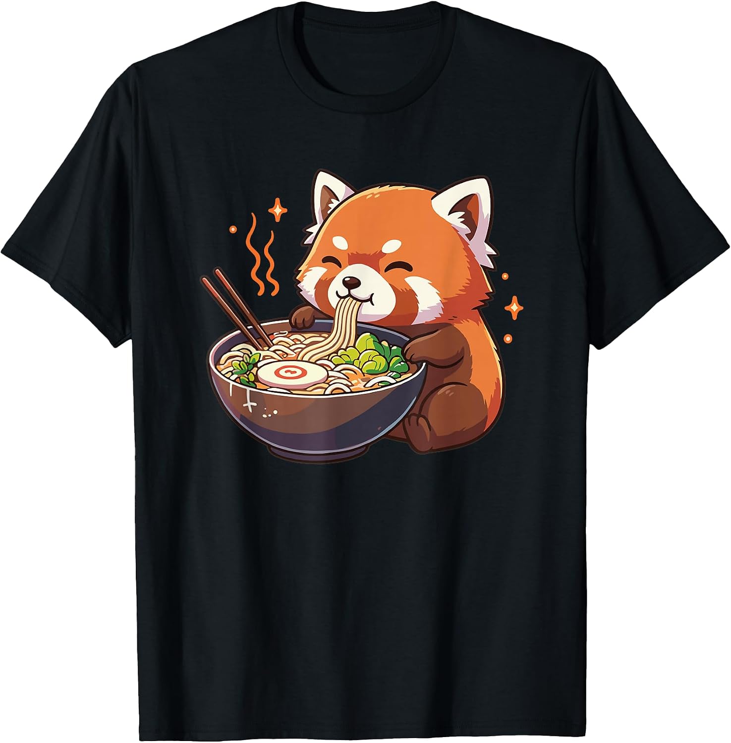 Red Panda Eating Ramen Kawaii Anime Animals