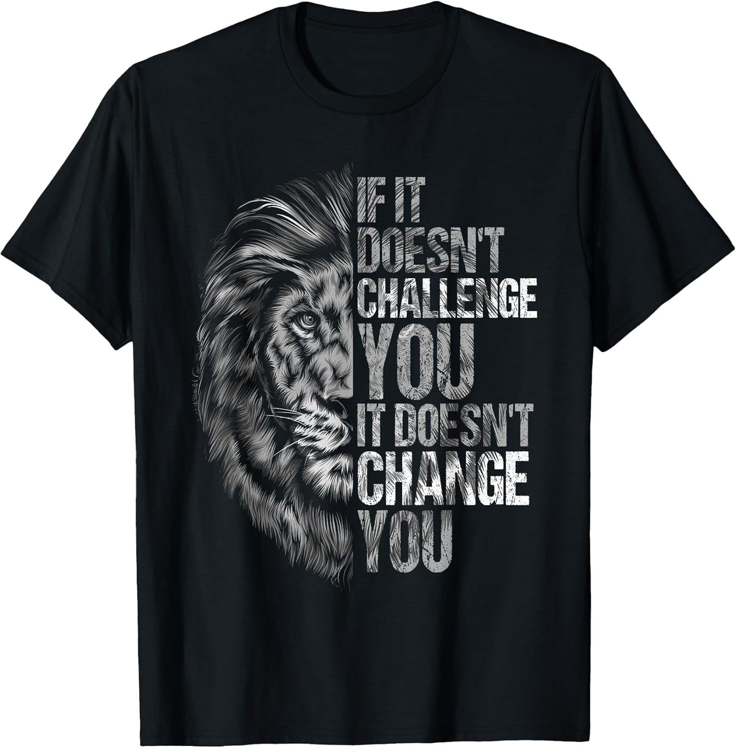 Motivational Training and Fitness Quotes Lion Mindset T-Shirt