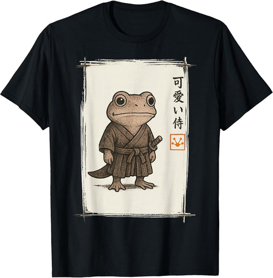Samurai Frog Japanese Art Anime Funny Gifts Men Women Kid T-Shirt