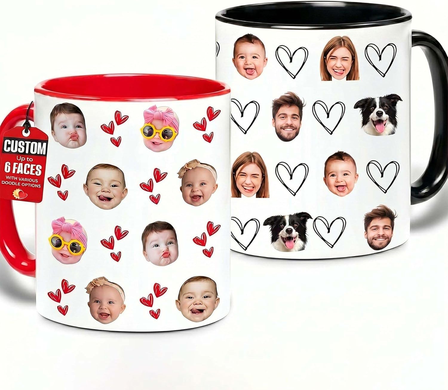 Custom Photo Coffee Mug – All-Over Personalized Fathers Day Coffee Mug with Face, Gift Ideas for Dad, Grandpa, Husband on Fathers Day, Birthdays or Christmas