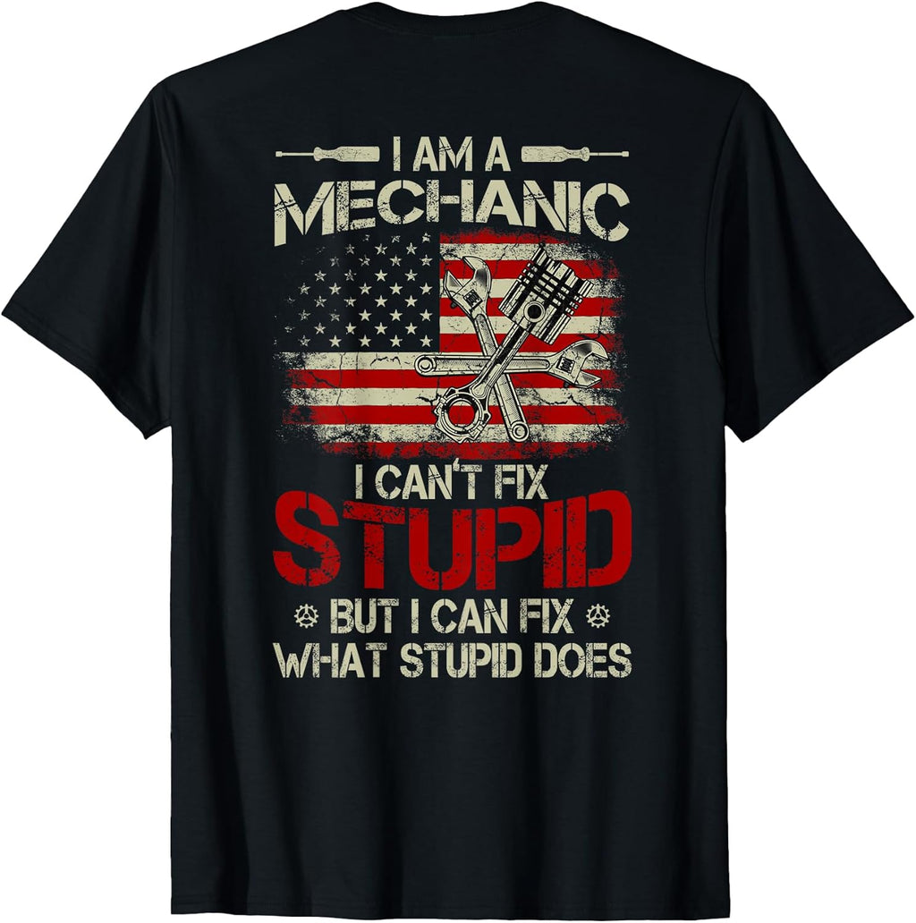 Vintage I'm A Mechanic US Flag Christmas Men LVC