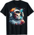 Astronaut Cat or Funny Space Cat on Galaxy Cat Lover T-Shirt for Men Women Kids