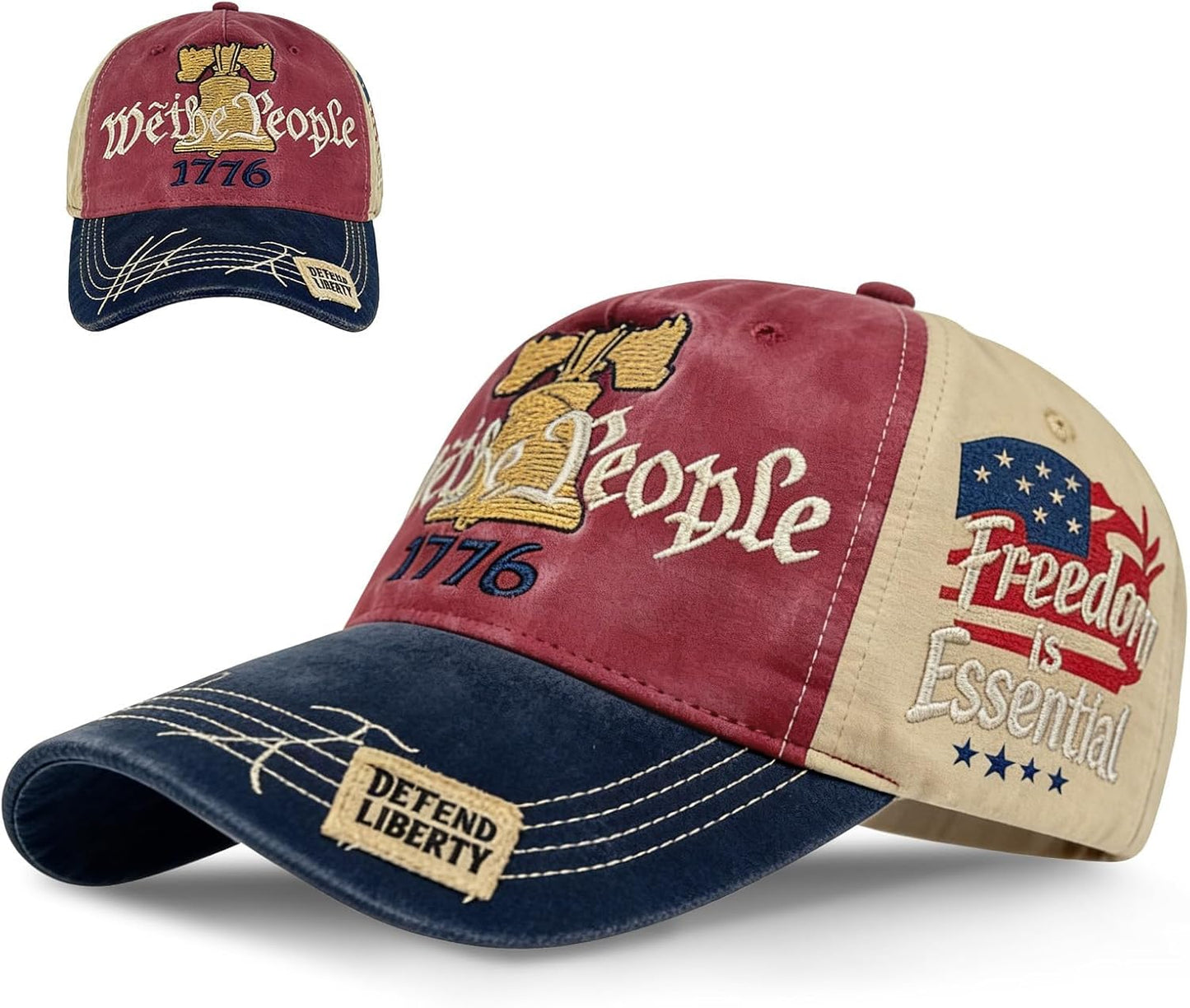 1776-2026 Anniversary hat, 250 Years American Anniversary Cap, Adjustable & Embroidered Canvas Baseball Hat for Independence Day/Patriotic Events, 250th US Hat for Men&Women