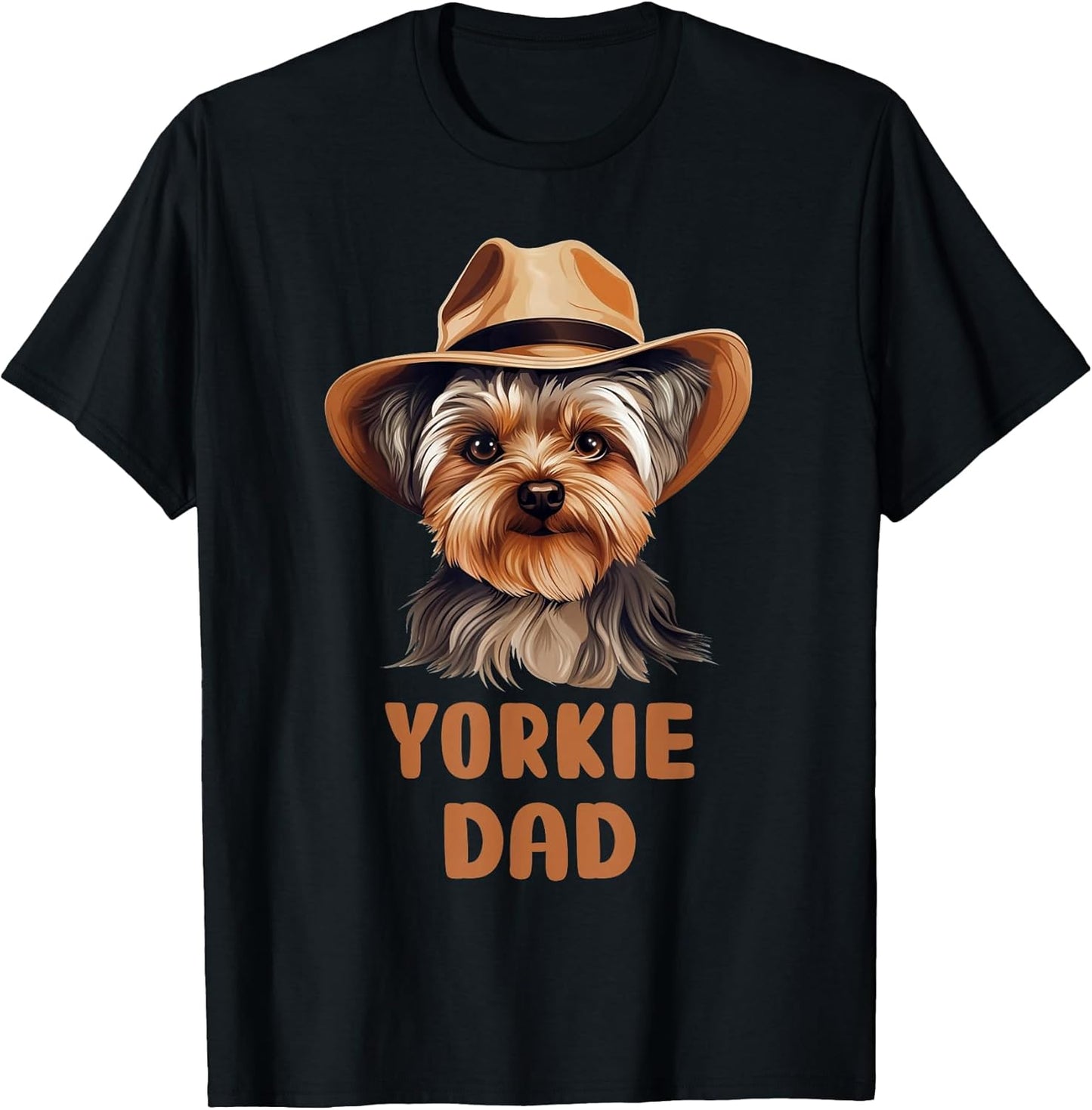 Cute Yorkie Dad Dog Lovers Gift Funny Puppy Yorkie Owner T-Shirt