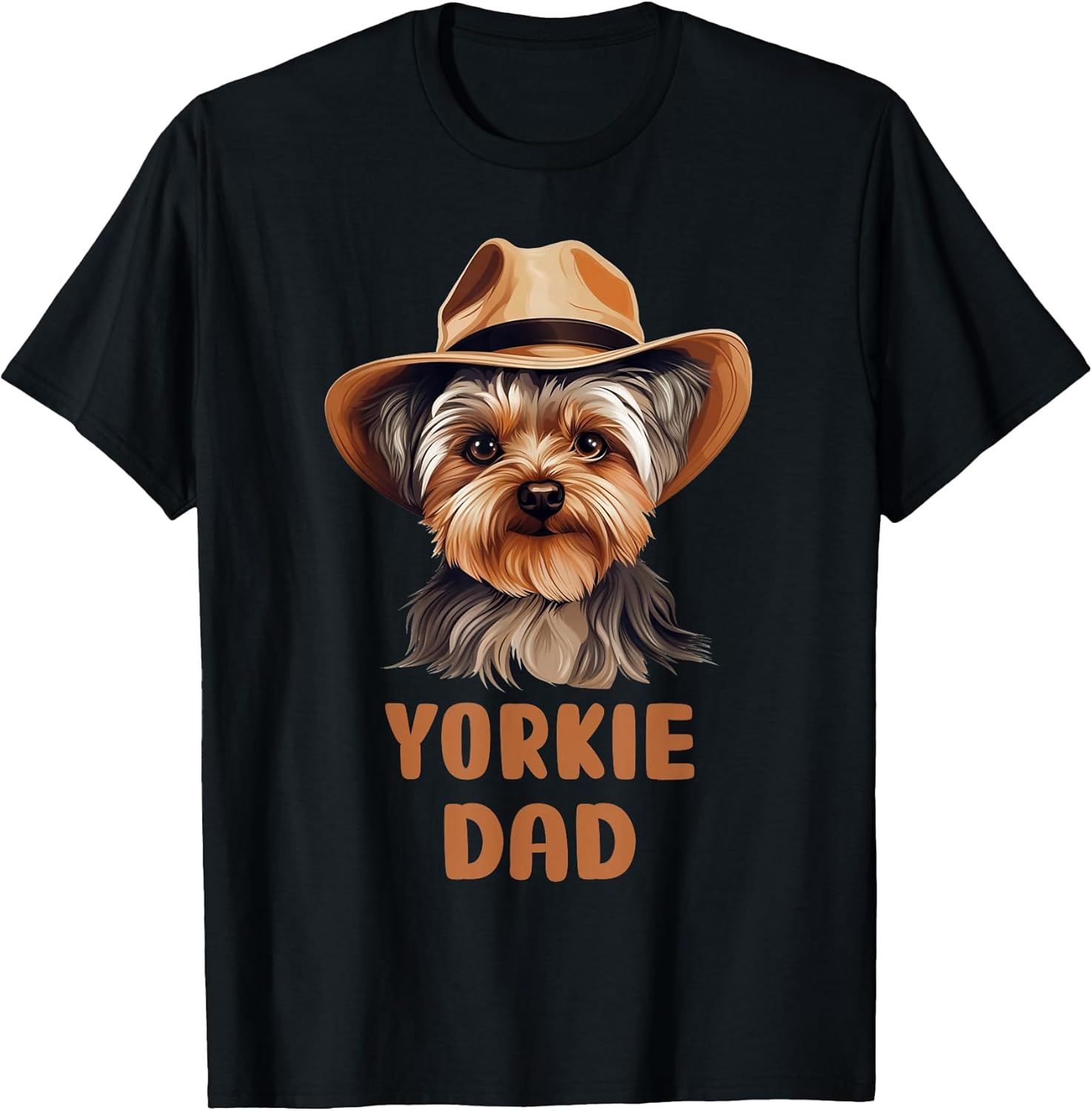 Cute Yorkie Dad Dog Lovers Gift Funny Puppy Yorkie Owner T-Shirt