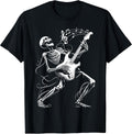 Skeleton Playing Guitar Music Gifts for Men Women Rock Band T-Shirt
