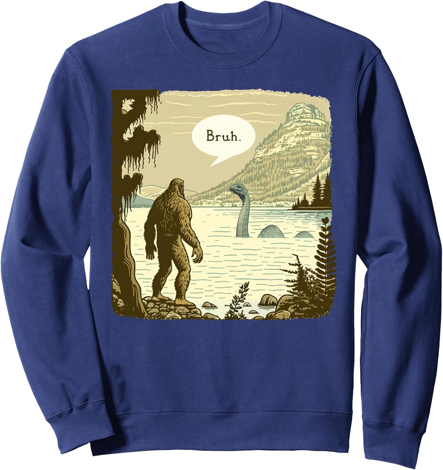 Presto Funny Bigfoot Sasquatch Introvert Loch Ness