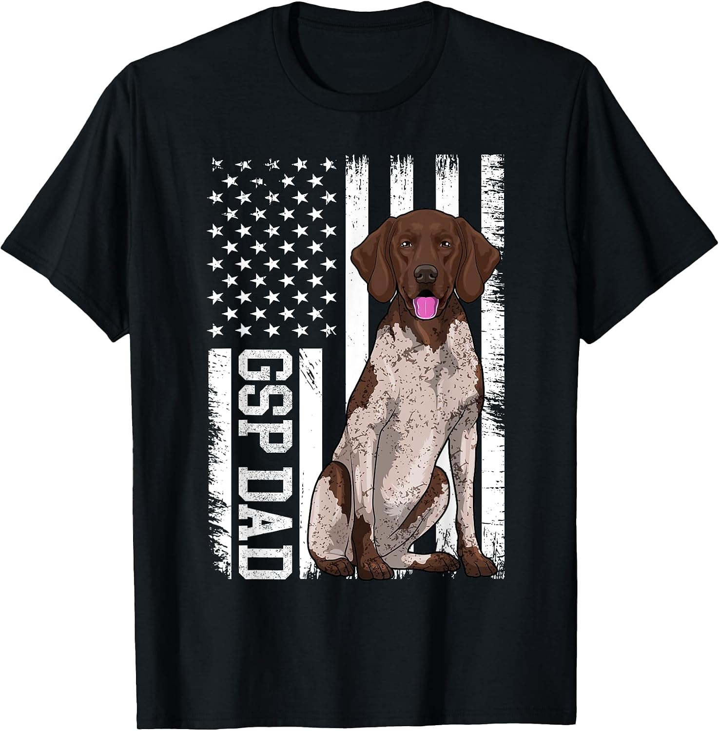 German Shorthair Pointer Dad Apparel GSP Dog Lovers for Men T-Shirt