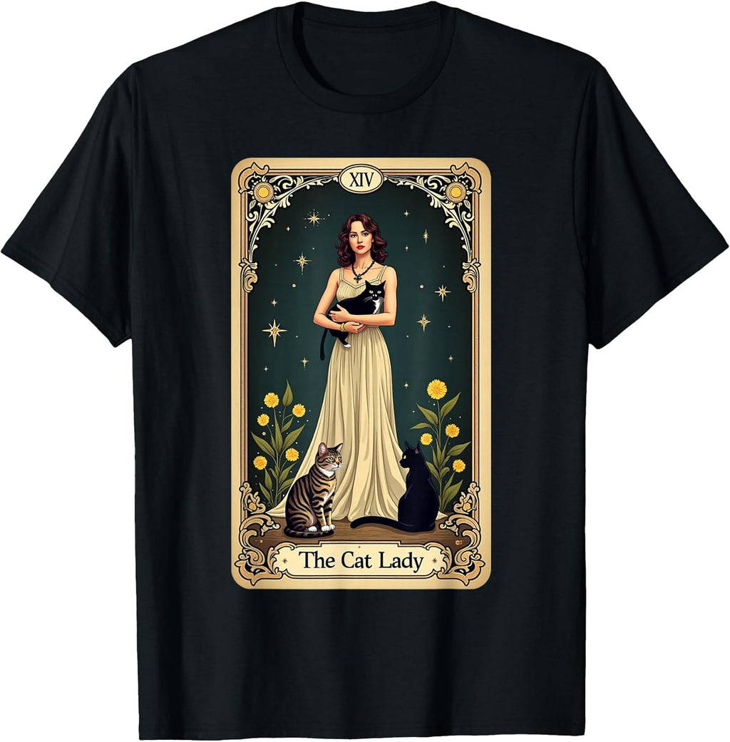 Cat, Lady Tarot Card Fun Graphic for Cat Lovers T-Shirt