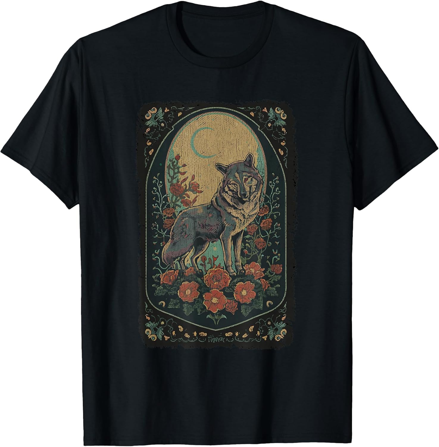 Wolf Vintage Cottage Core Gifts Men Women Girls