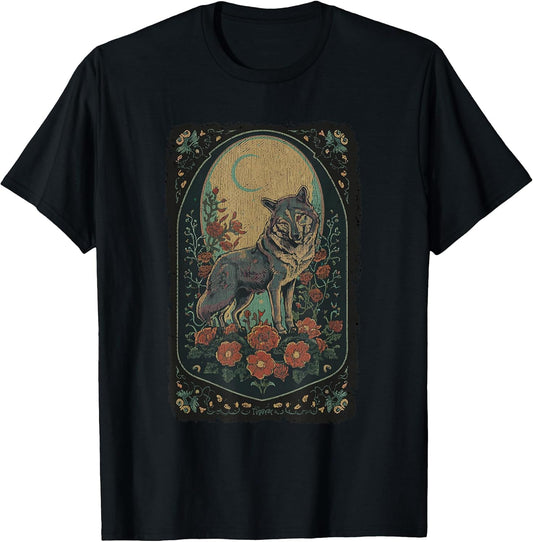 Wolf Vintage Cottage Core Gifts Men Women Girls