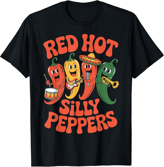 Spicy Red Hot Silly Peppers Funny Apparel