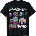 Retro Party Like It's 1990 90's Birthday Tees