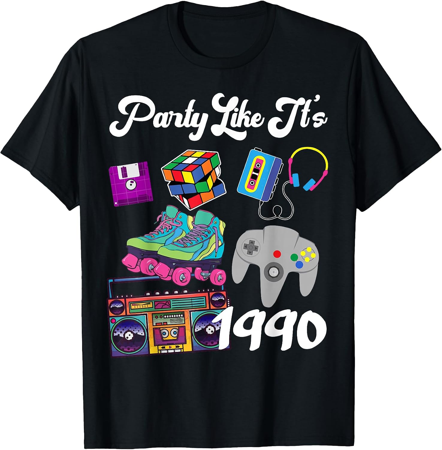 Retro Party Like It's 1990 90's Birthday Tees