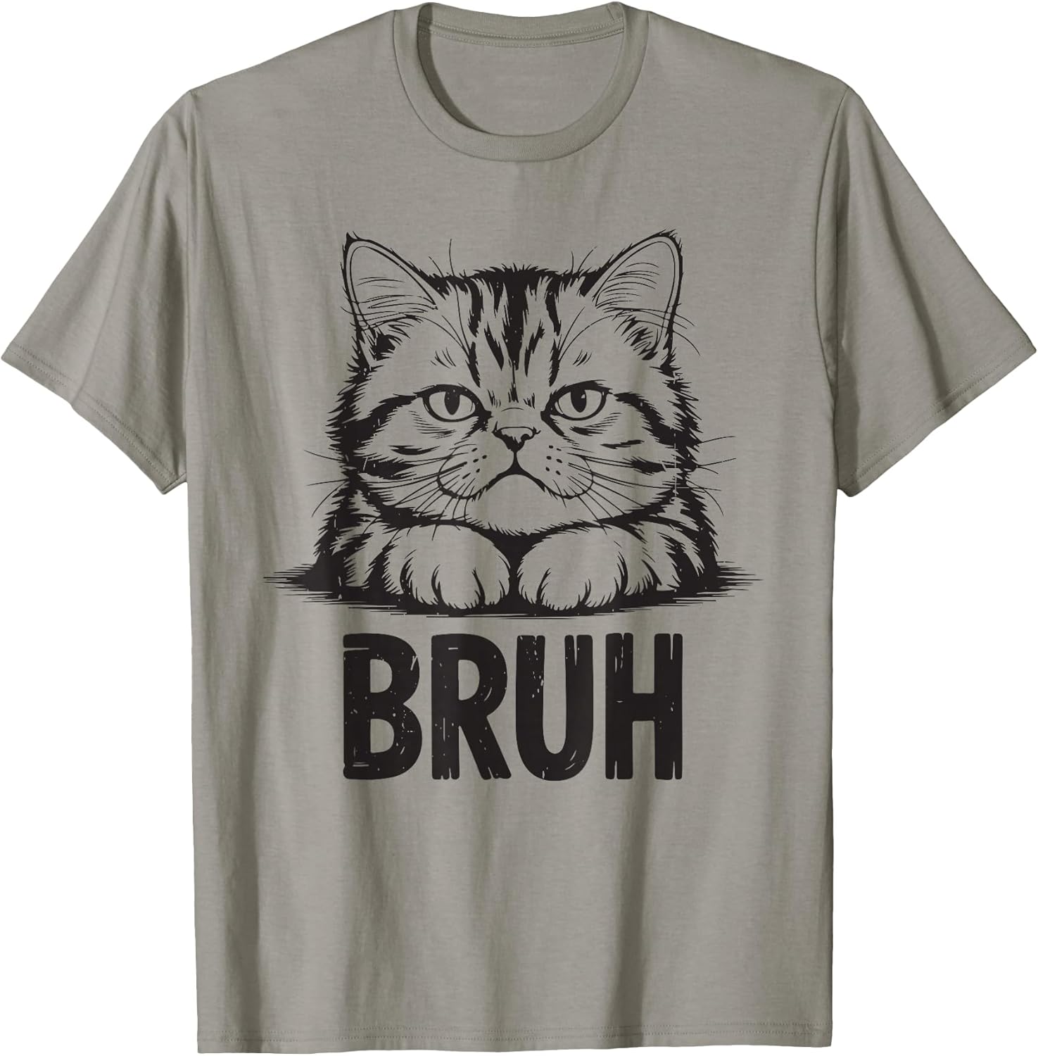 Bruh Funny Persian Cat-Shirt Teen Vintage Retro