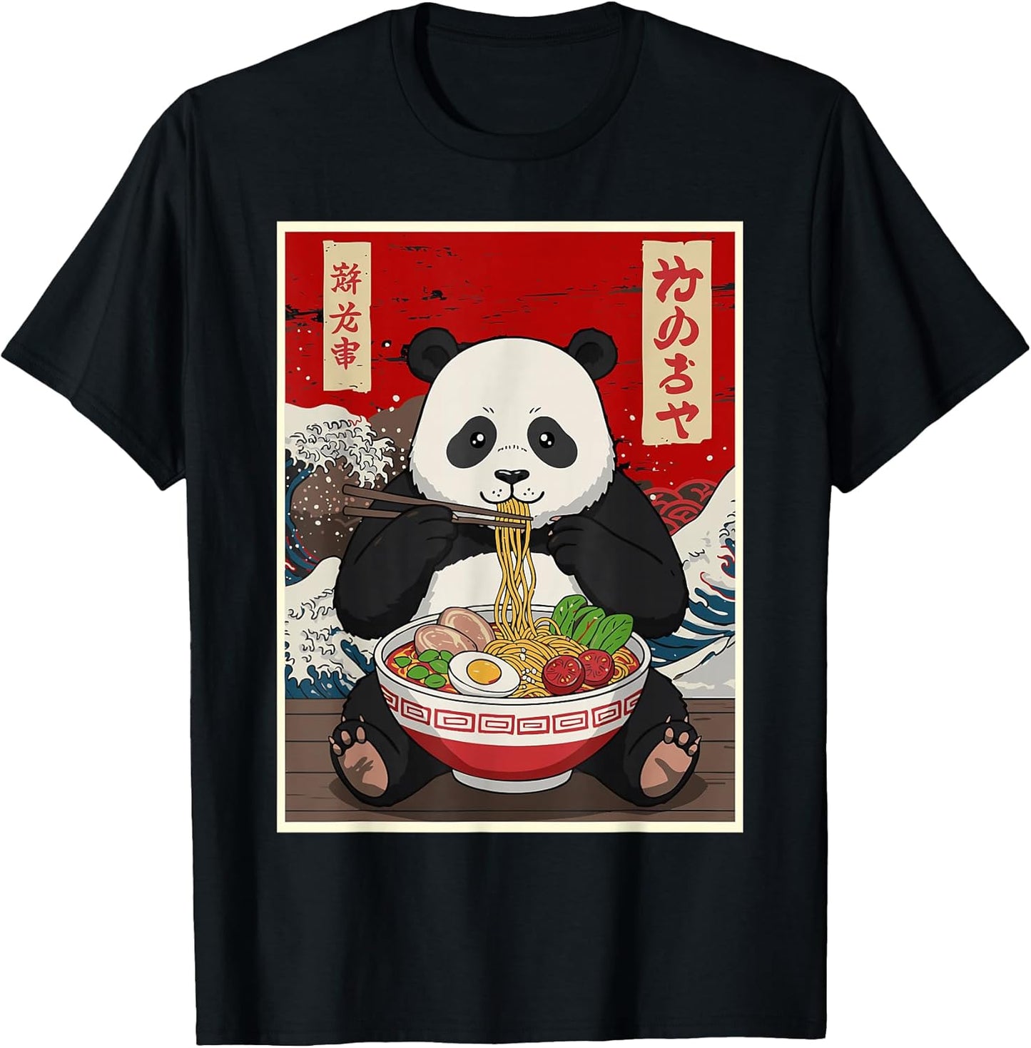 Anime Shirt For Men Women Kid Panda Ramen Noodle