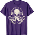 Octopus With Headset Music Graphic