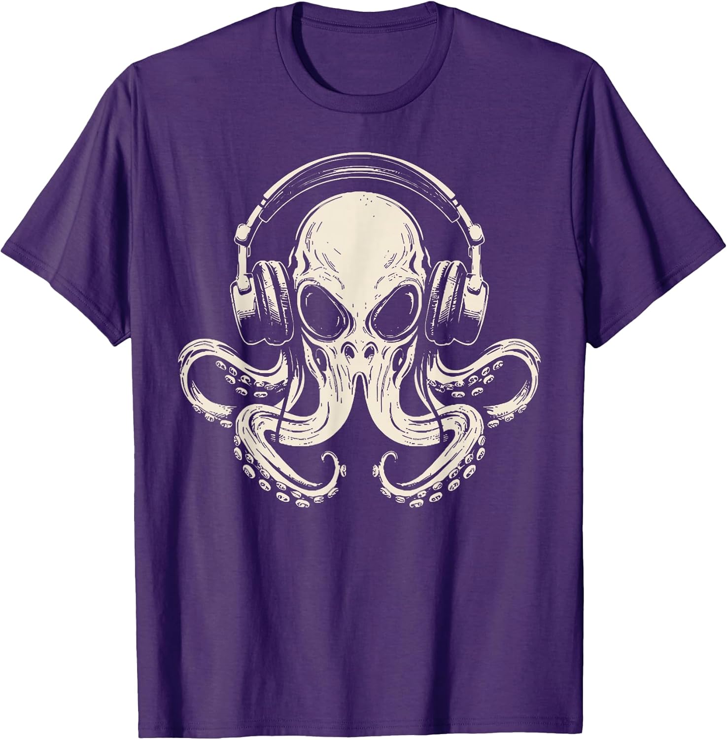 Octopus With Headset Music Graphic