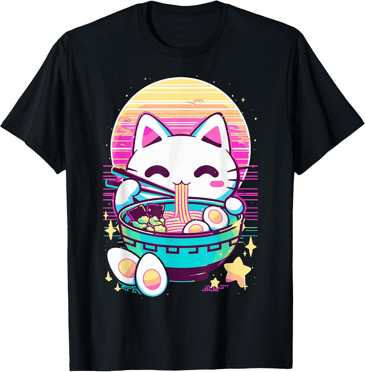 Retro Noodles Cute Cat Aesthetic Retro Kawaii