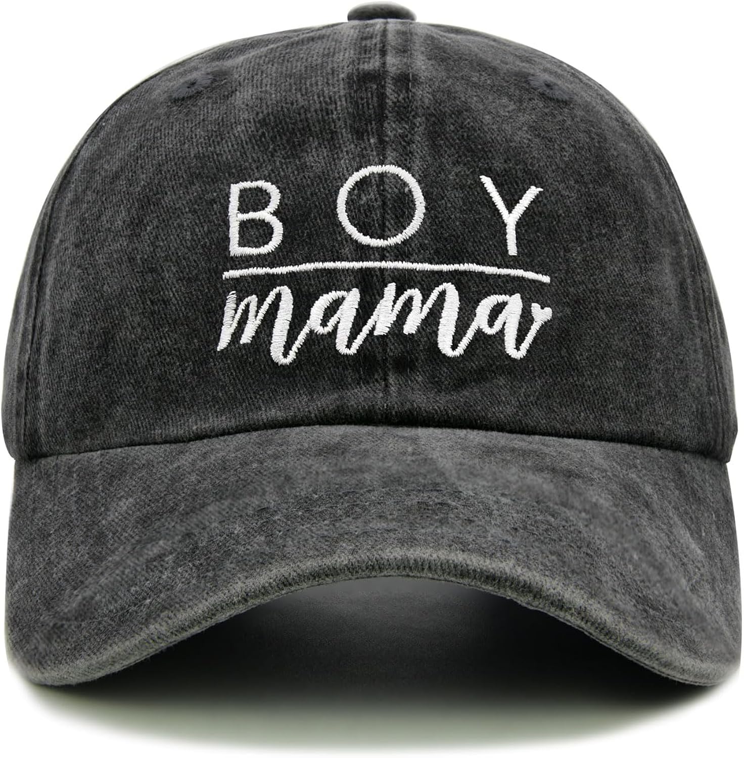 Boy Mama Baseball Cap for Women, Adjustable Cotton Embroidered Mom Hat, Funny Gift for Mothers Day, Birthday