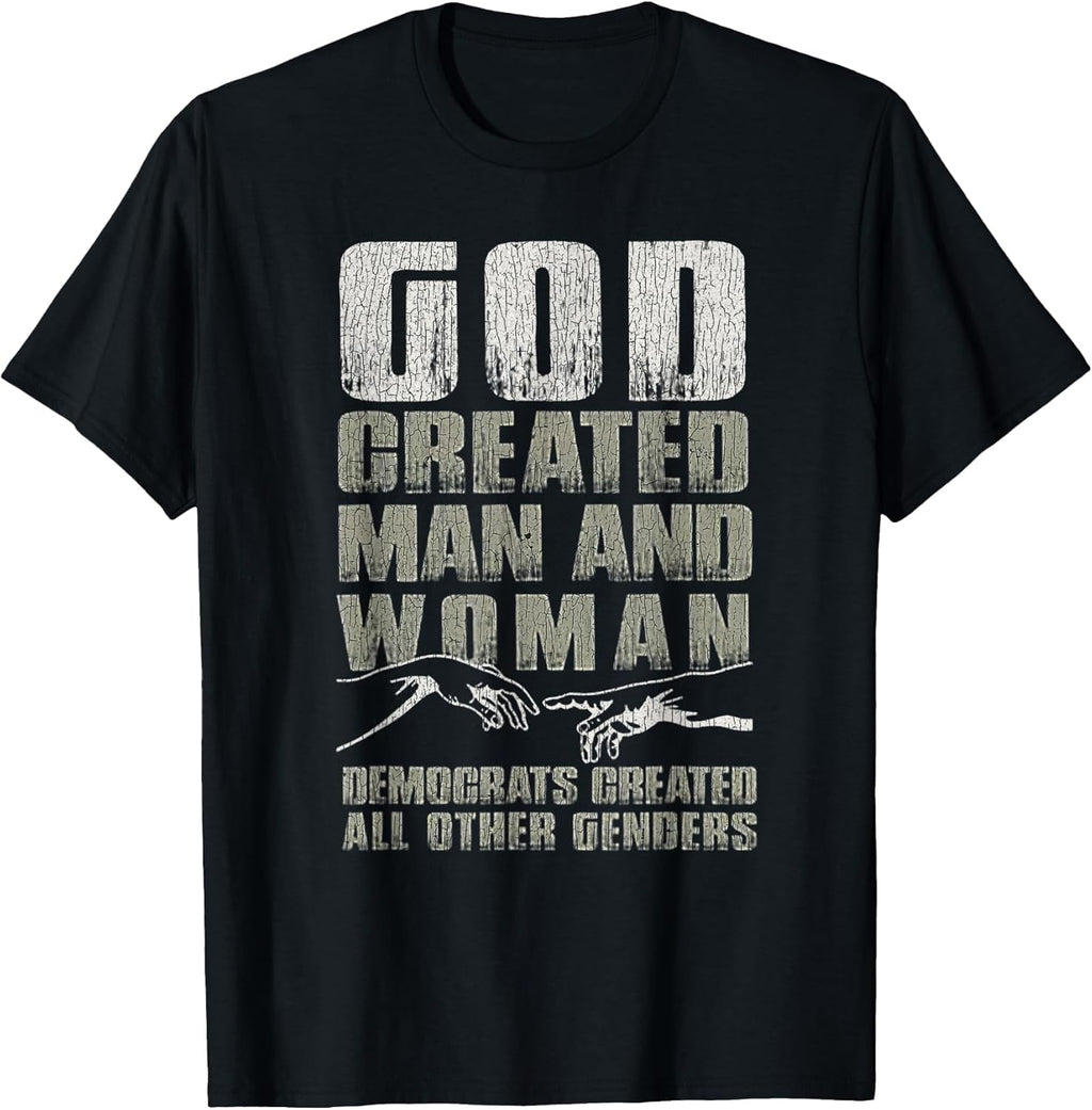 Vintage God Created Man & Woman Democrats Created