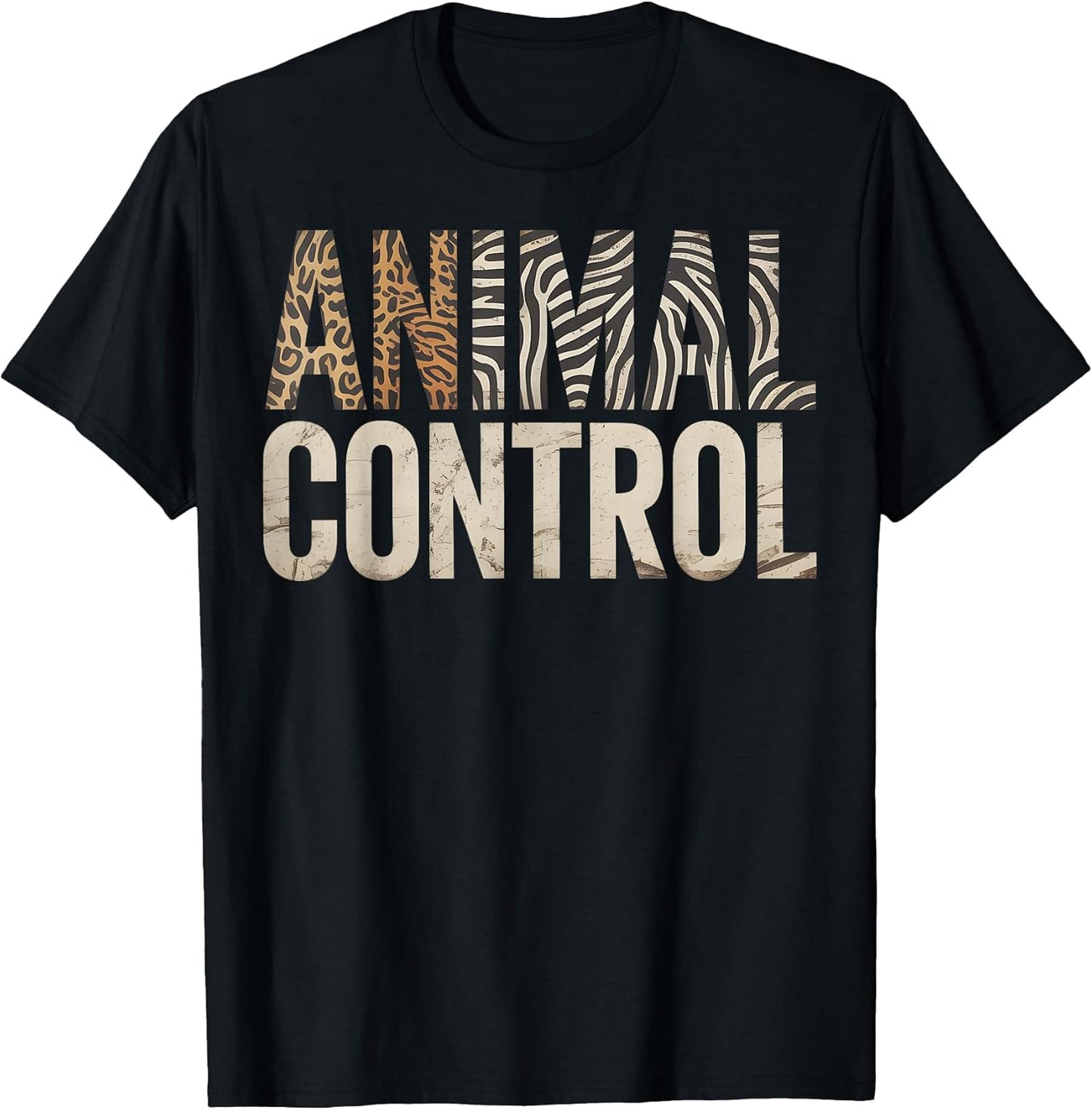 Animal Control Leopard Zebra Print Wildlife Rescue Design T-Shirt
