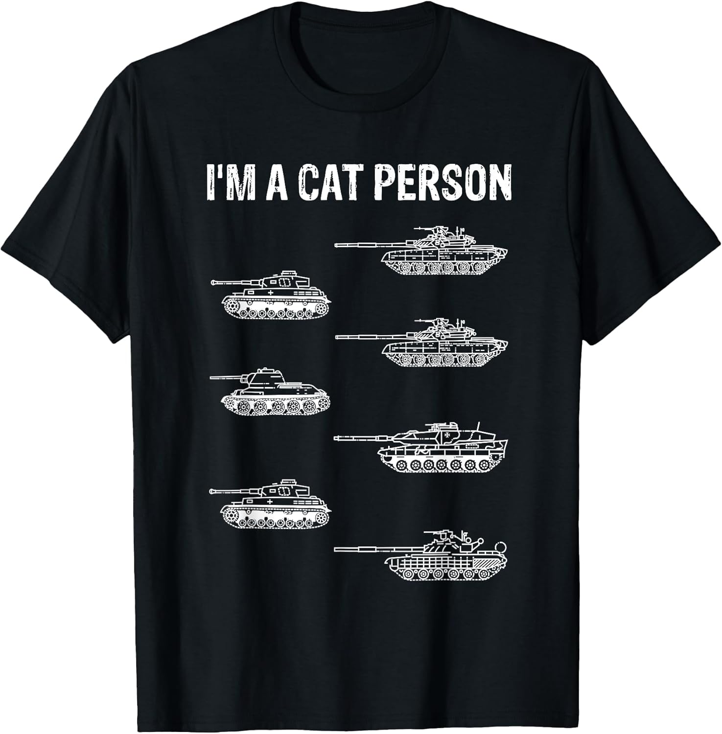 Funny 7 Cats I'm A Cat Person German Tanks Joke