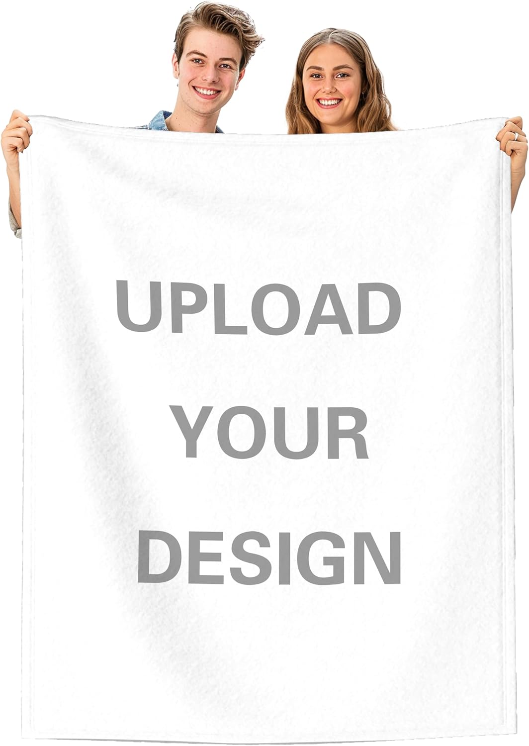 WarmHugs Customized Blanket with Your Design Text Logo Name Picture Personalized Fleece Throw Blankets Custom Gifts Dad Mom Girlfriend Husband Wife Brothers and Sisters