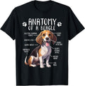 Funny Beagle Anatomy of A Beagle Dog Owner Cute Pet Lover T-Shirt