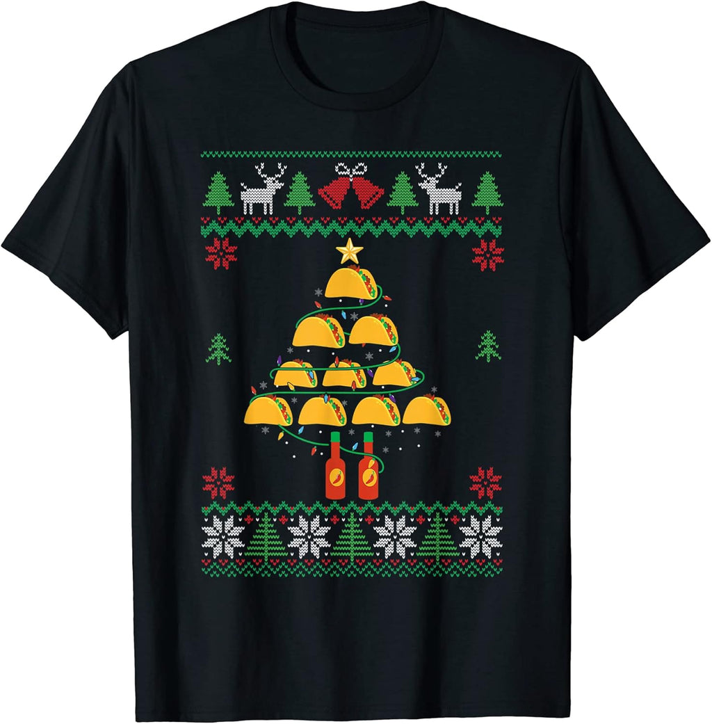 Tacos Christmas Tree Xmas Pajama For Tacos Lover