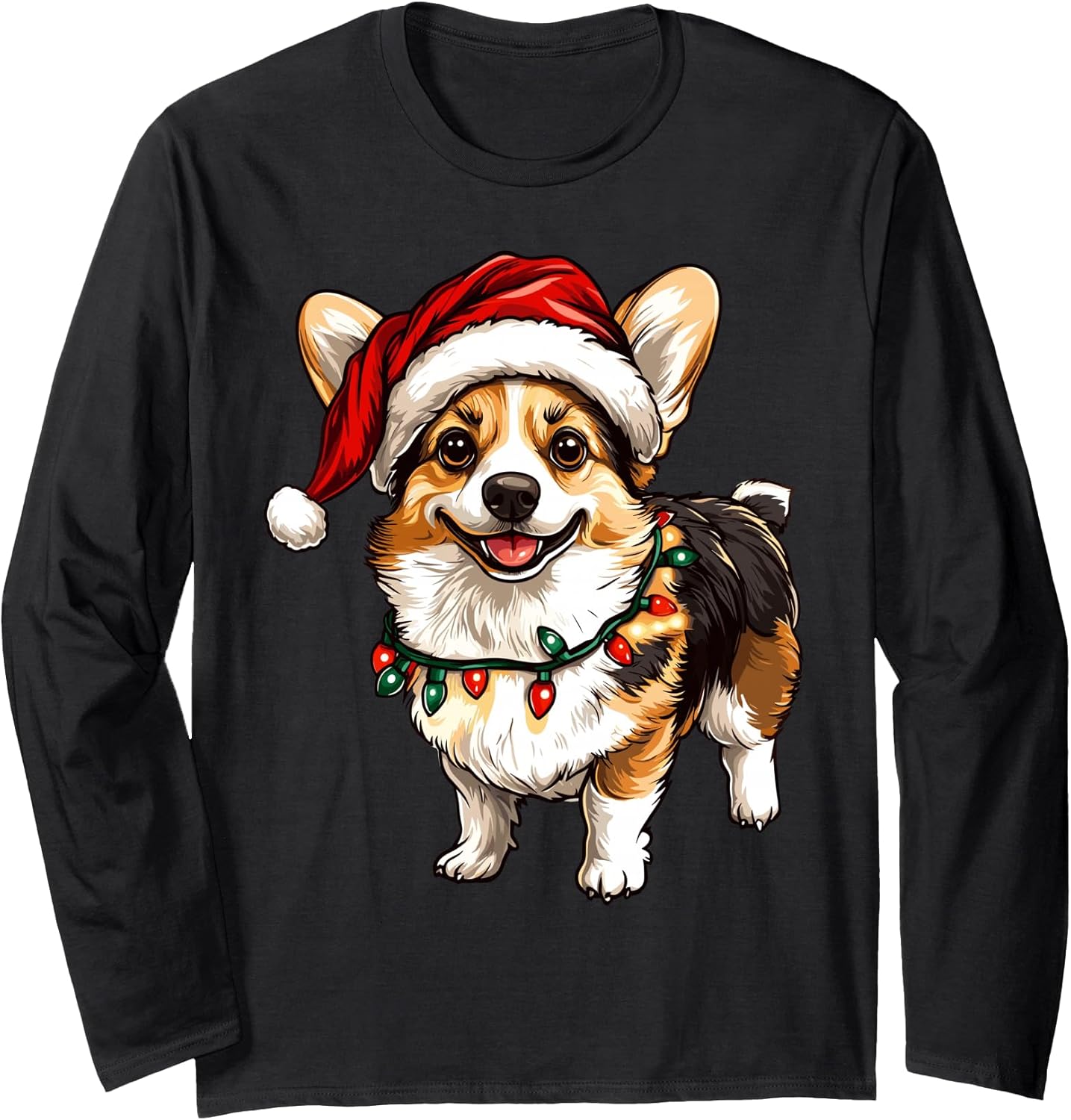 Funny Santa Corgi Christmas Tree lights