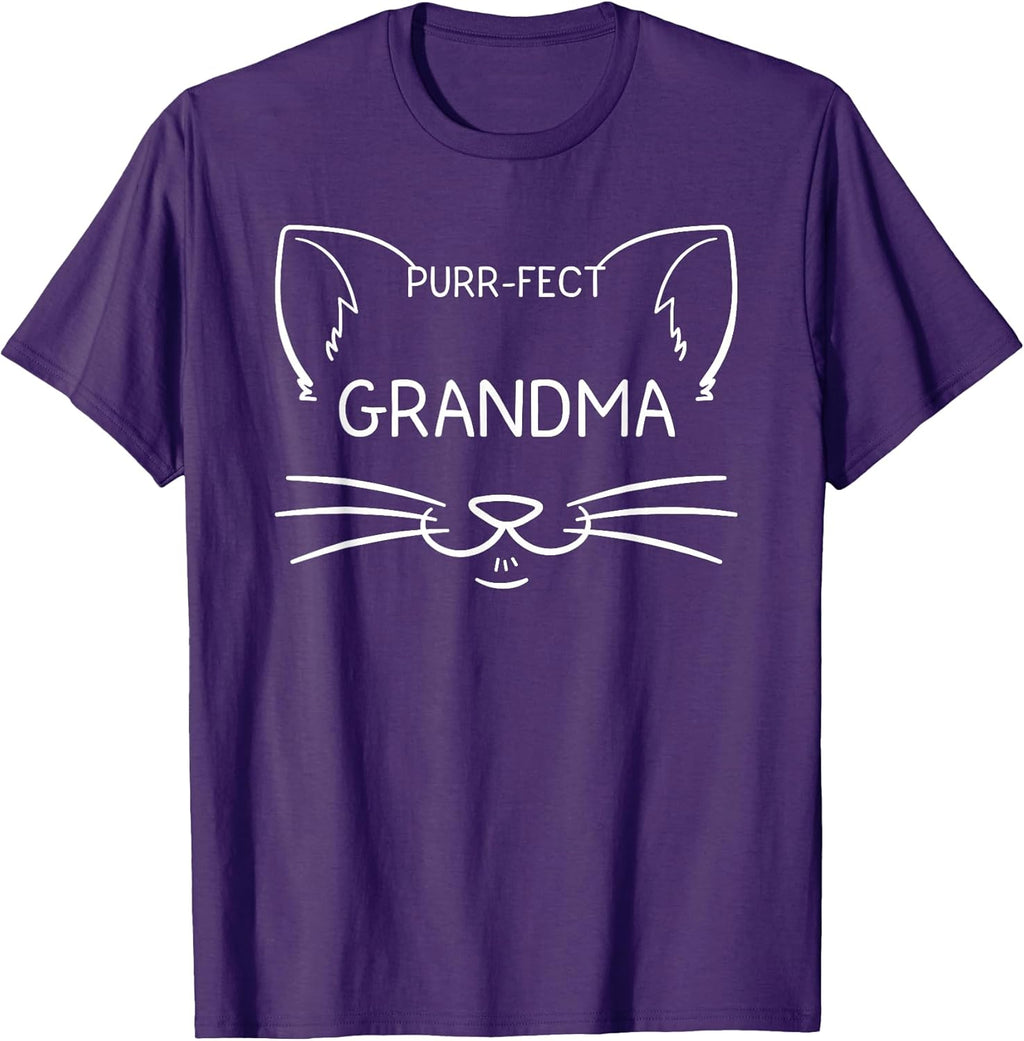 Purr-fect Grandma Funny Cat Lover Grandmother Kitty Owner T-Shirt