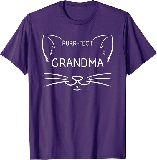 Purr-fect Grandma Funny Cat Lover Grandmother Kitty Owner T-Shirt