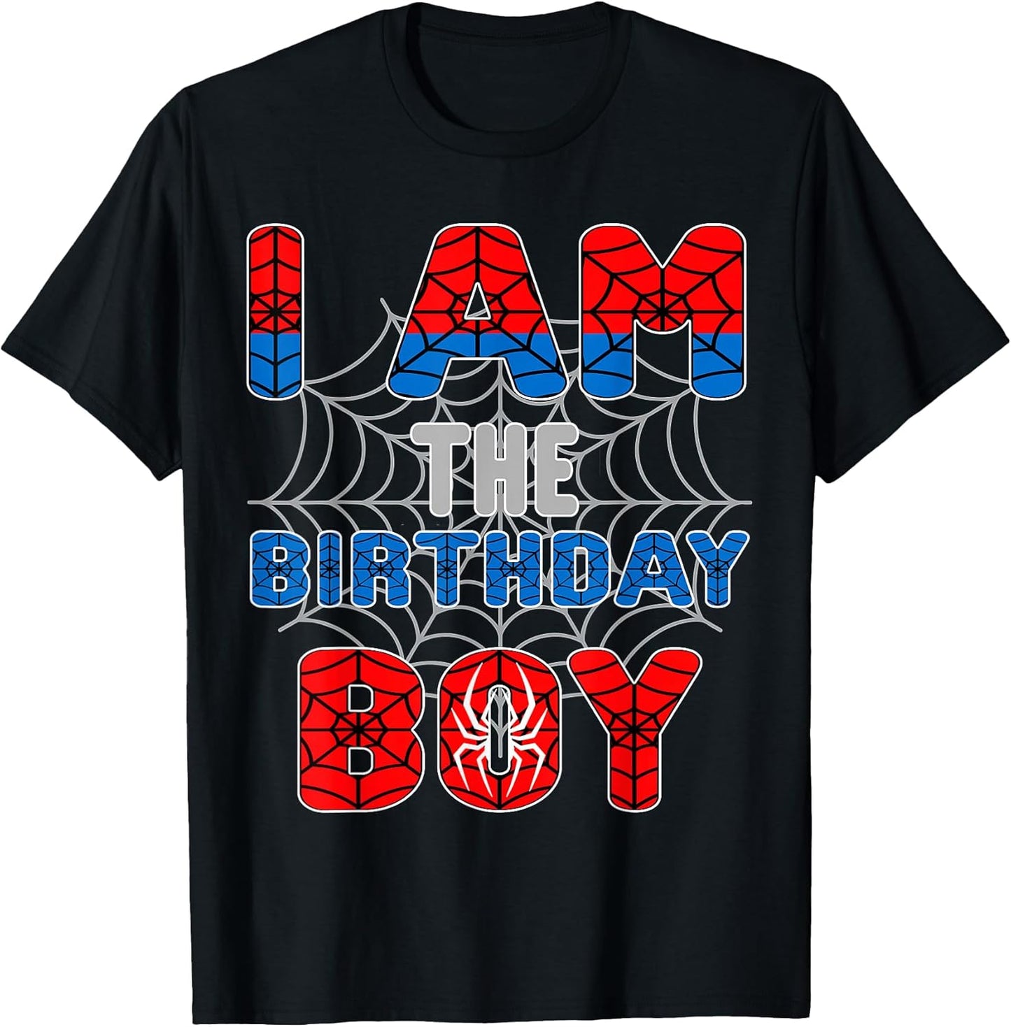 Spider Web Birthday Party I'm The Birthday Boy T-Shirt