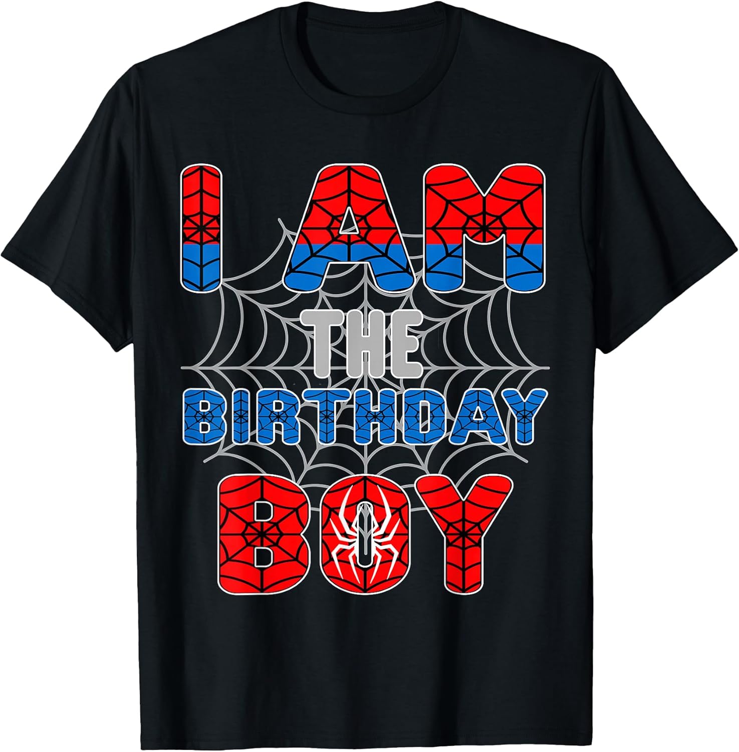 Spider Web Birthday Party I'm The Birthday Boy T-Shirt