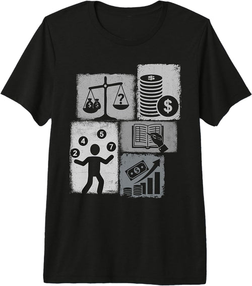 Accountant Asymmetrical Collage Design