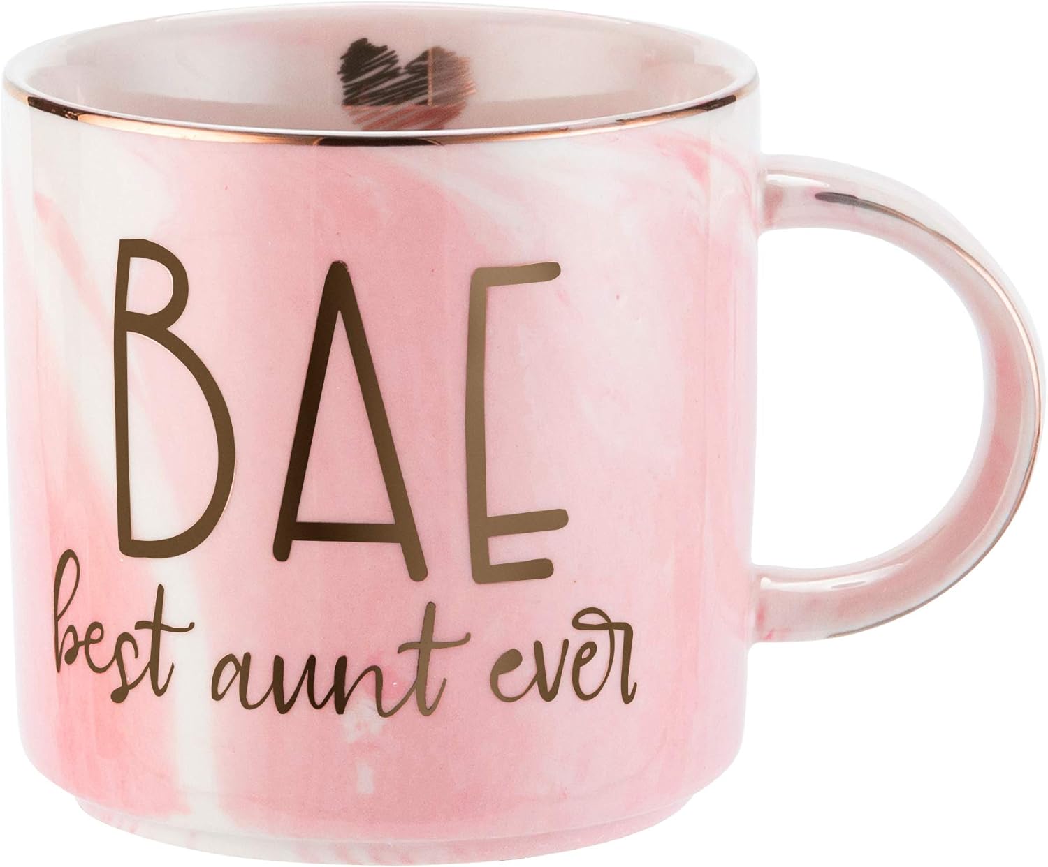 Hendson Aunt Gifts from Niece, Nephew - BAE Best Aunt Ever - Funny Gift for Aunts - Best Ever Gifts for Birthday, Christmas - Great Auntie - Cute Favorite Mug, Ceramic 11.5oz Coffee Cup