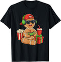Christmas Gamer Gingerbread Video Gaming Xmas Game Boys Kids T-Shirt