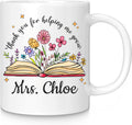 Elemtansy Personalized Teacher Appreciation Gift - Custom 11oz Ceramic Teacher Mug with Name, Personalized Teacher Gifts for Women - Retirement, Graduation & Back to School (Teacher-3)