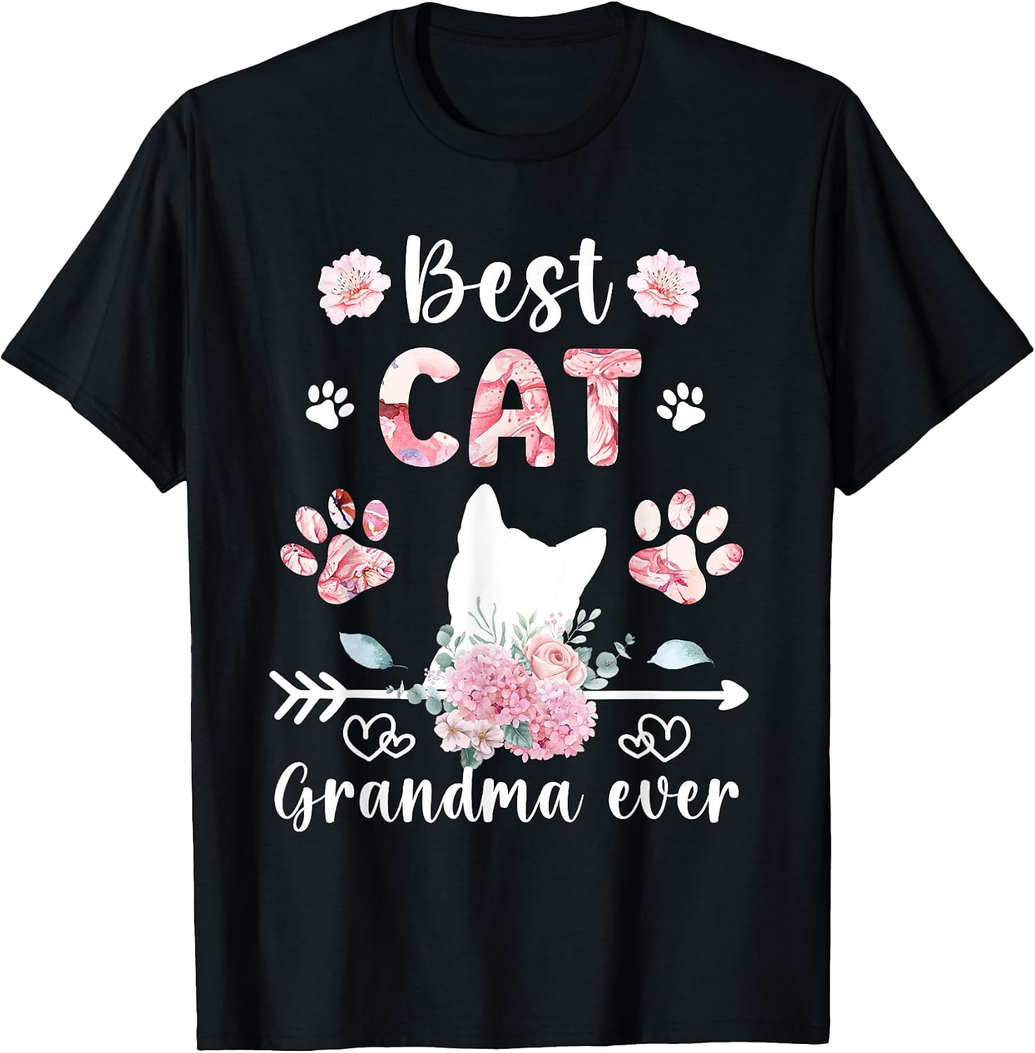 Best Cat Grandma Ever Cat Grandmother Cat Lover Grandma Cat T-Shirt