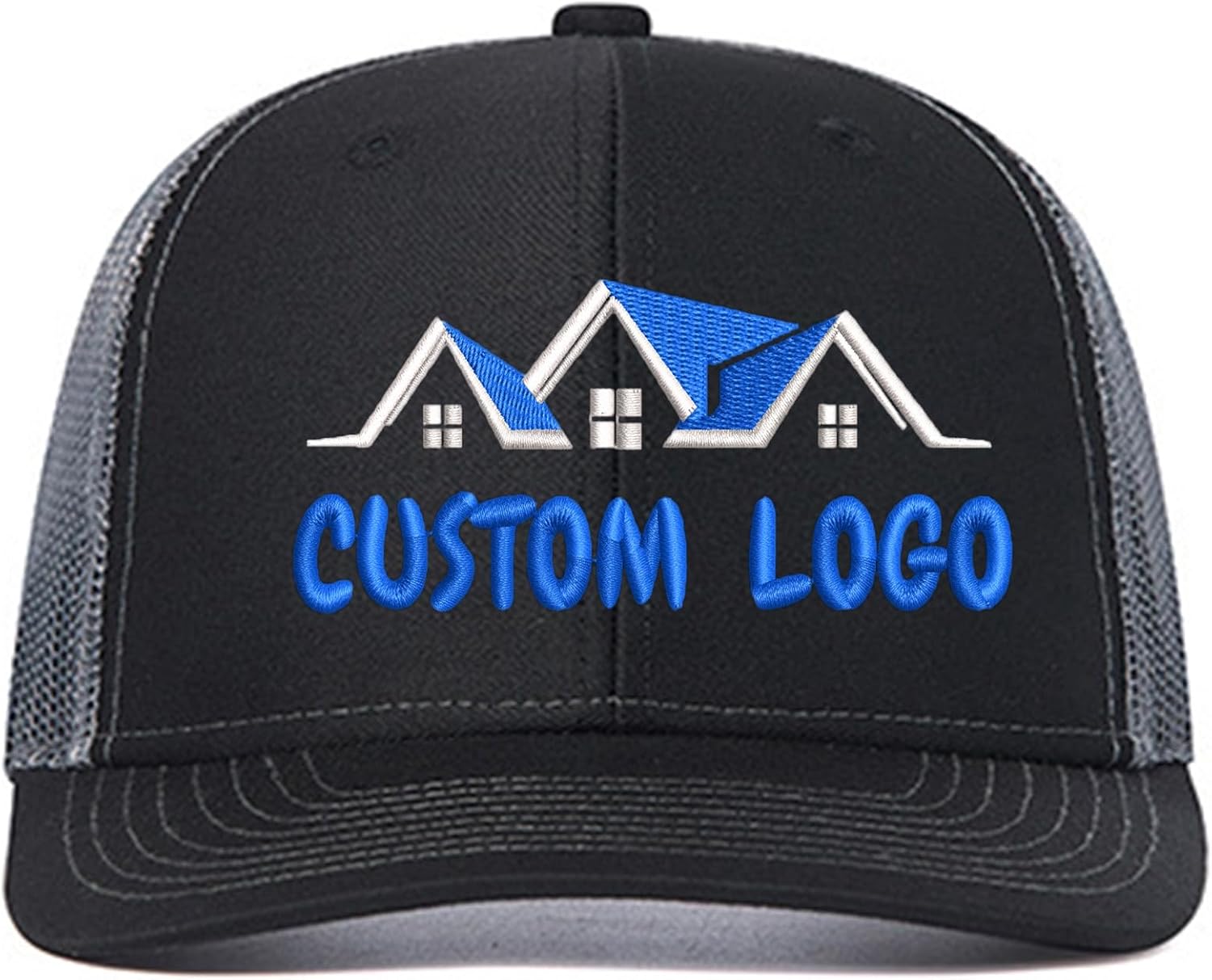 Custom Logo Trucker Hat, Mesh Back Baseball Cap, Embroidered Design, Adjustable Snapback