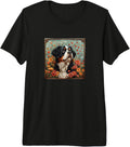 Saint Bernard Dog Flowers With Hearts Around Merch